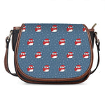 Christmas Snowy Penguin Pattern Print Saddle Bag