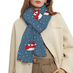 Christmas Snowy Penguin Pattern Print Scarf
