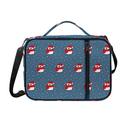 Christmas Snowy Penguin Pattern Print Shoulder Strap Bible Bag