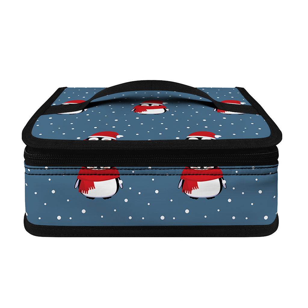 Christmas Snowy Penguin Pattern Print Small Lunch Bag