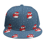 Christmas Snowy Penguin Pattern Print Snapback Cap