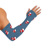 Christmas Snowy Penguin Pattern Print Sun Protection Arm Sleeves