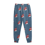 Christmas Snowy Penguin Pattern Print Sweatpants