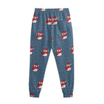 Christmas Snowy Penguin Pattern Print Sweatpants