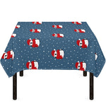 Christmas Snowy Penguin Pattern Print Tablecloth