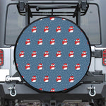 Christmas Snowy Penguin Pattern Print Tire Cover