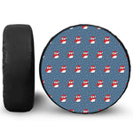 Christmas Snowy Penguin Pattern Print Tire Cover