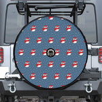 Christmas Snowy Penguin Pattern Print Tire Cover With Camera Hole