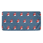 Christmas Snowy Penguin Pattern Print Towel
