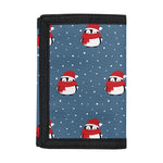 Christmas Snowy Penguin Pattern Print Trifold Wallet