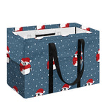 Christmas Snowy Penguin Pattern Print Utility Tote Bag