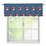 Christmas Snowy Penguin Pattern Print Window Valance