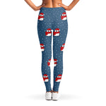 Christmas Snowy Penguin Pattern Print Women's Leggings