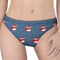 Christmas Snowy Penguin Pattern Print Women's Thong