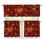 Christmas Sparkle Print 3 Piece Kitchen Curtains