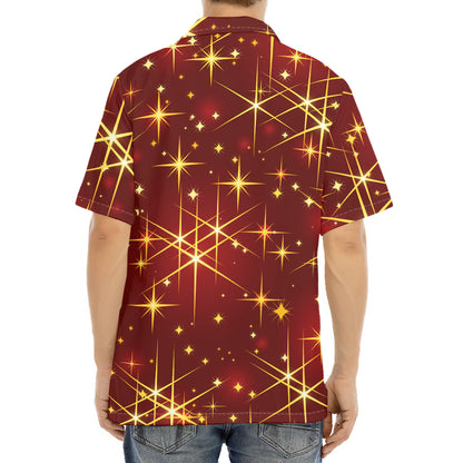 Christmas Sparkle Print Aloha Shirt