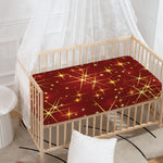 Christmas Sparkle Print Baby Crib Sheet