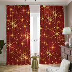 Christmas Sparkle Print Blackout Pencil Pleat Curtains