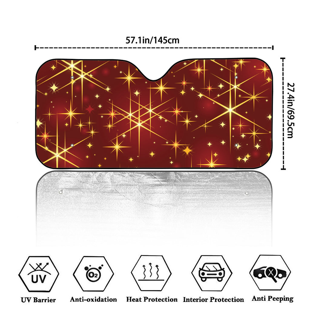 Christmas Sparkle Print Car Windshield Sun Shade