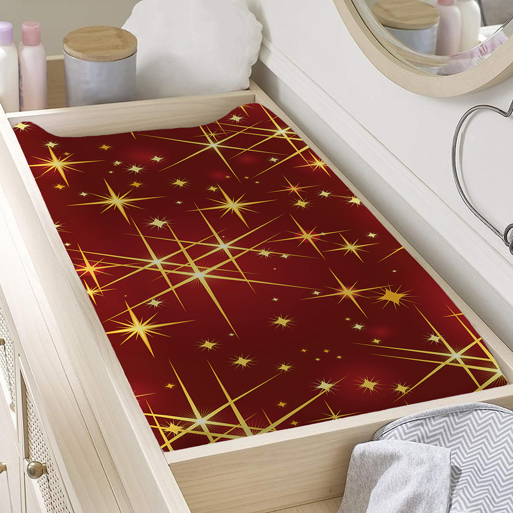 Christmas Sparkle Print Changing Pad Cover