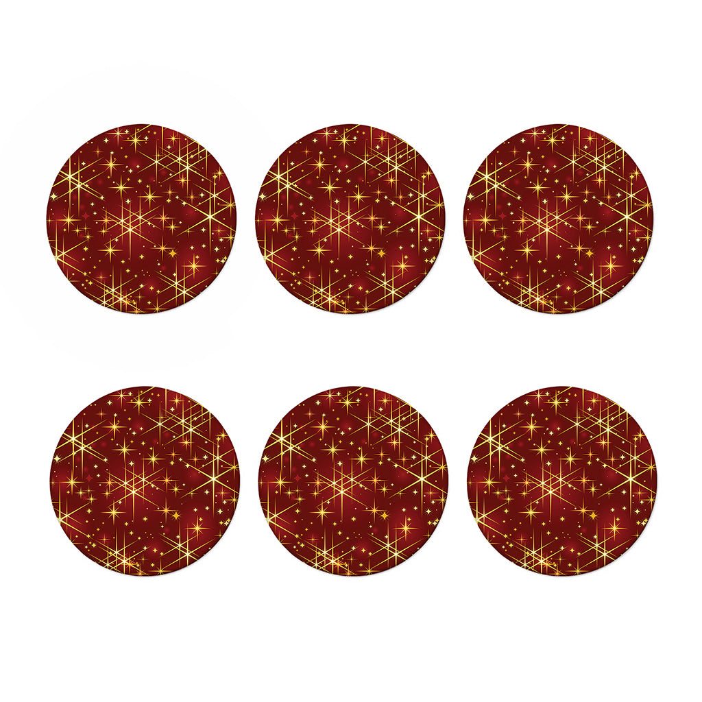 Christmas Sparkle Print Coaster Set