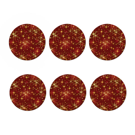 Christmas Sparkle Print Coaster Set