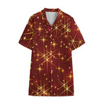 Christmas Sparkle Print Cotton Hawaiian Shirt