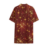 Christmas Sparkle Print Cotton Hawaiian Shirt