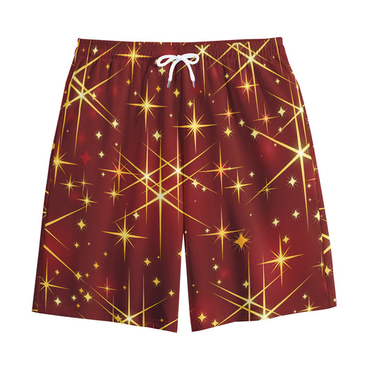 Christmas Sparkle Print Cotton Shorts