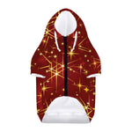 Christmas Sparkle Print Dog Zip Up Hoodie