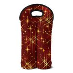 Christmas Sparkle Print Double Neoprene Wine Tote