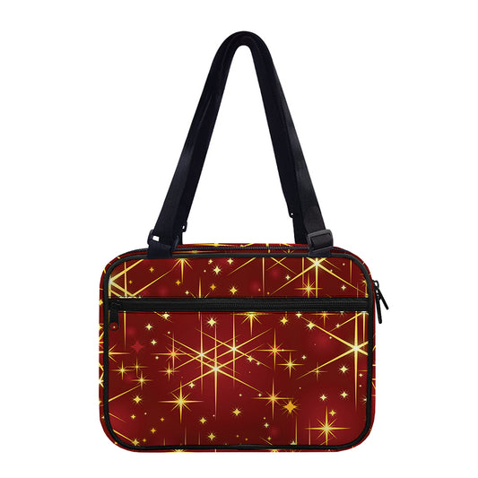 Christmas Sparkle Print Double Strap Bible Bag