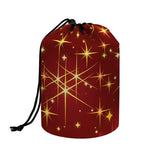 Christmas Sparkle Print Drawstring Makeup Bag