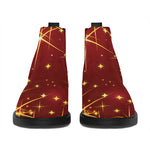 Christmas Sparkle Print Flat Ankle Boots