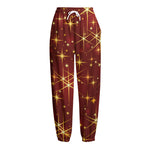 Christmas Sparkle Print Fleece Lined Knit Pants