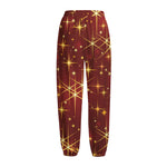 Christmas Sparkle Print Fleece Lined Knit Pants