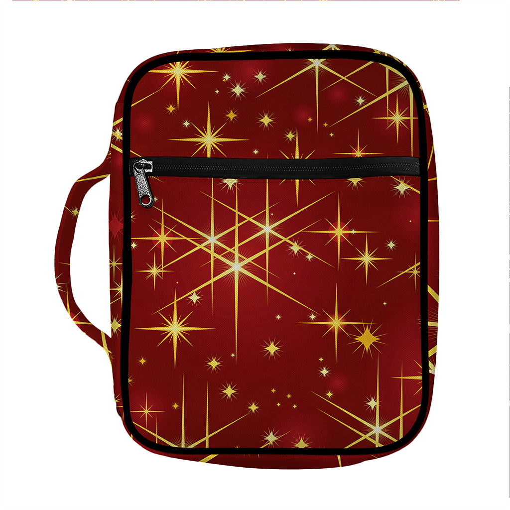 Christmas Sparkle Print Front Pocket Bible Bag