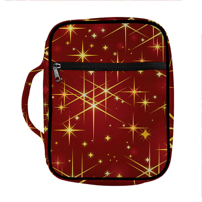 Christmas Sparkle Print Front Pocket Bible Bag
