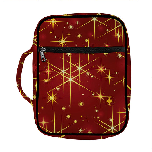 Christmas Sparkle Print Front Pocket Bible Bag