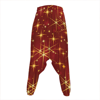 Christmas Sparkle Print Hammer Pants