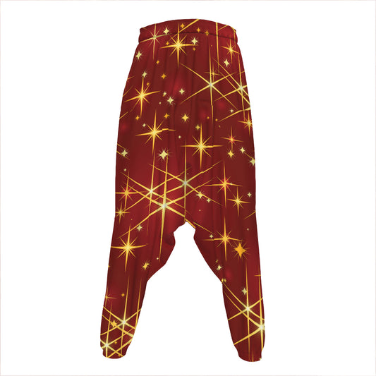 Christmas Sparkle Print Hammer Pants