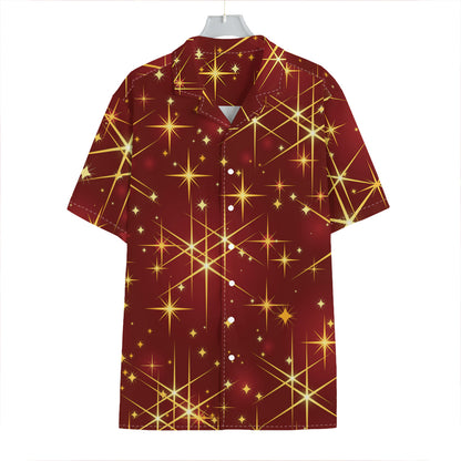 Christmas Sparkle Print Hawaiian Shirt