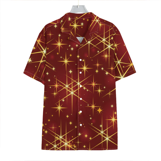 Christmas Sparkle Print Hawaiian Shirt