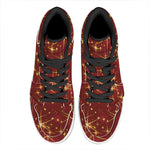 Christmas Sparkle Print High Top Leather Sneakers