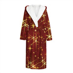 Christmas Sparkle Print Hooded Bathrobe