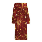 Christmas Sparkle Print Hooded Bathrobe