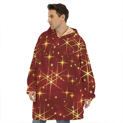 Christmas Sparkle Print Hoodie Blanket