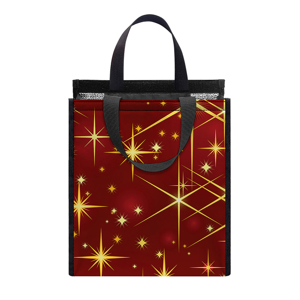 Christmas Sparkle Print Insulated Lunch Tote