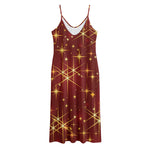 Christmas Sparkle Print Jersey Midi Cami Dress