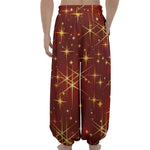 Christmas Sparkle Print Lantern Pants